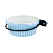 Миска WOGY (d=12 см, h=5,4 см) для животных, керамическая в клетку на металлической подставке, микс, 300 мл