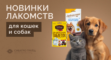 Новинки лакомств для кошек и собак