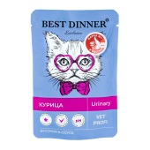 BEST DINNER VET PROFI Urinary пауч для кошек (КУРИЦА), 85 г