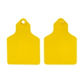 Бирка двойная большая СКС (60 * 80 мм) жёлтая с номером (под щипцы СКС с иглой), 100 шт