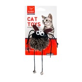 Чубрик меховой для кошек (11* 6 * 3/9 * 13* 4/8 * 6 * 3 см) с колокольчиком, NUNBELL