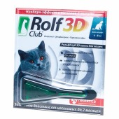 ROLFCLUB 3D капли для кошек 4 - 8 кг, 1 пипетка