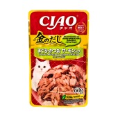 INABA Kinnodashi пауч для кошек (ТУНЕЦ, СЕМГА В ЖЕЛЕ), 60 г