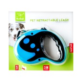 Поводок-рулетка для животных l=3 м до 12 кг, прорезиненная ручка, 2D-кнопка, микс, NUNBELL