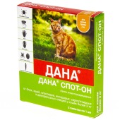 ДАНА СПОТ-ОН капли для кошек более 3 кг, 2 пипетки