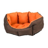 Лежанка №1 коричнево-оранжевый (50 * 40 * 18 см), BLACK CAT