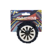 Дозатор для лакомств Колесо Лунохода, 6,6 см, метеоритный серый + лунный бежевый, ЛУНОХОД