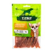 TITBIT лакомство нарезка куриная для собак мини пород, 70 г