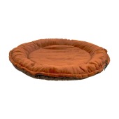 Лежанка на кулиске круглая большая, иск.мех (100 см), BLACK CAT