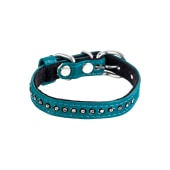 Ошейник цветной с украшением стразы сплошной ряд 10/260