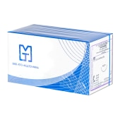 Нить PGA (ПГА), фиолетовый MP 3 (USP 2-0), 75 см 1 игла колющая, 25 мм, изгиб 1/2, 20 шт, МТ