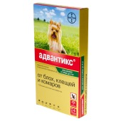 АДВАНТИКС капли для собак до 4 кг, 4 пипетки