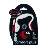 Рулетка COMFORT PLUS XS (3 м, 12 кг) ремень, красный, FLEXI