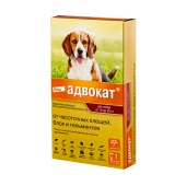 АДВОКАТ капли для собак 10 - 25 кг, 1 пипетка