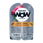 ALPHAPET WOW консервы для котят, беременных и кормящих кошек (ИНДЕЙКА В СОУСЕ), 80 г
