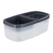 Поилка-фонтан WOGY (30,5 * 16,5 * 10,5 см) для животных, со съемной металлической миской для корма, 650 мл