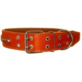 Ошейник №45 кожаный (ПОДКЛАД, МЕТАЛЛОФУРНИТУРА), ЧК