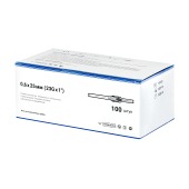 Игла медицинская двухсторонняя (вид 1) с камерой визуал для забора венозной крови 23Gx1 (0,6 * 25 мм), 100 шт