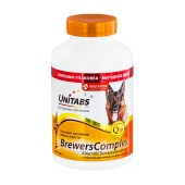 UNITABS BreversComplex c Q10 для кожи и шерсти для крупных собак, 200 табл.