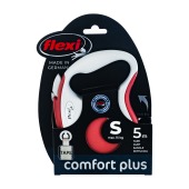 Рулетка COMFORT PLUS S (5 м, 15 кг) ремень, светло-красный, FLEXI