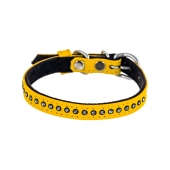 Ошейник цветной с украшением стразы сплошной ряд 10/320