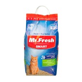 Наполнитель MR. FRESH SMART для короткошёрстных кошек, комкующийся, древесный, 18 л