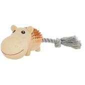 Игрушка ЛАТЕКС ZOO Гиппопотам с канатом, 26 см