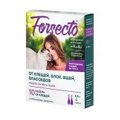 FORSECTO капли на холку для кошек 4-6 кг, 0,9 мл (2 пипетки) (Годен до 31.05.2026 г.)