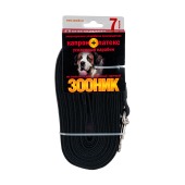 Поводок капроновый ЧЁРНЫЙ усиленный карабин, 7 м * 25 мм, ЗООНИК
