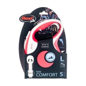 Рулетка COMFORT L (5 м, до 60 кг) ремень, красный, FLEXI