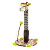 Игрушка-когтеточка WOGY Жираф (35 * 35 * 60 см) для кошек с чесалкой и дразнилкой-хвост