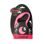 Рулетка CLASSIC S (5 м, 12 кг) трос, розовый, FLEXI
