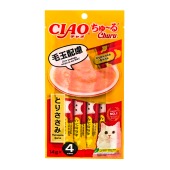 INABA Ciao Churu пюре из курицы для кошек (для вывода шерсти из ЖКТ), 4 шт по 14 г