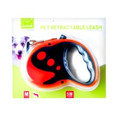 Поводок-рулетка для животных l=5 м до 20 кг, прорезиненная ручка, 2D-кнопка, микс, NUNBELL