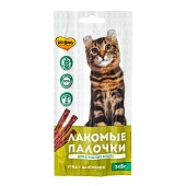 Лакомство МНЯМС лакомые палочки для кошек (ЦЫПЛЁНОК, УТКА), 3 шт по 5 г