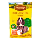 ДЕРЕВЕНСКИЕ ЛАКОМСТВА нарезка мясная с олениной для собак, 90 г