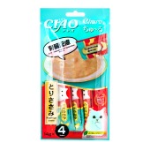 INABA Ciao Churu пюре-лакомство для поддержания здоровья почек (КУРИНОЕ ФИЛЕ), 4 шт по 14 г