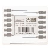 Игла 1,6 * 25 Luer, 12 шт, HSW-ECO