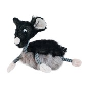 Игрушка-пищалка Мышонок (40 * 14 см) для собак, мягкая, с канатами, NUNBELL