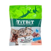 TITBIT лакомство хрустящие подушечки для кошек с паштетом из утки, 30 г