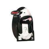 Рулетка STYLE S (3 м, 12 кг) ремень, черный, FLEXI