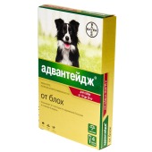 АДВАНТЕЙДЖ капли для собак 10 - 25 кг, 4 пипетки