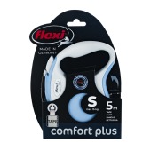 Рулетка COMFORT PLUS S (5 м, 15 кг) ремень, светло-синий, FLEXI