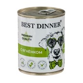 BEST DINNER МЕНЮ №1 консервы для собак и щенков (ЯГНЕНОК), 340 г