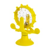 Игрушка-кормушка WOGY Колесо d=9 см вращающееся в двух осях, с колокольчиком на присоске, для кошек