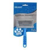 Пуходёрка металлическая средняя, ручка: пластик, DeLIGHT
