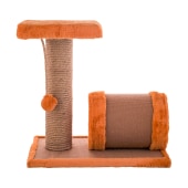 Когтеточка СТОЛБИК С ТРУБОЙ (30 * 50 * 50 см), BLACK CAT