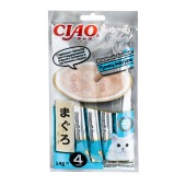 INABA Ciao Churu функциональное пюре из тунца магуро для кошек (водный баланс), 4 шт по 14 г