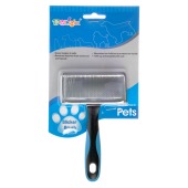 Пуходёрка металлическая средняя, ручка: пластик + резина, DeLIGHT