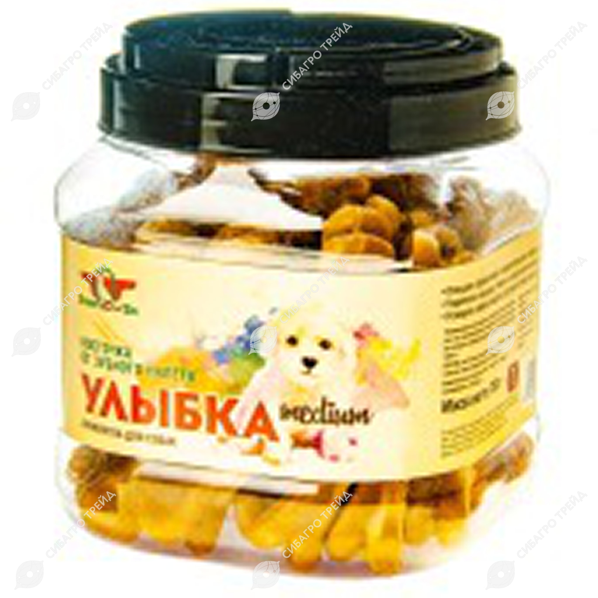 Лакомство УЛЫБКА MEDIUM сушёные жевательные косточки для собак, 750 г, GREENQZIN